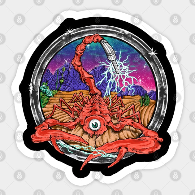 High on Scorpion Red Sticker by FUMANTO